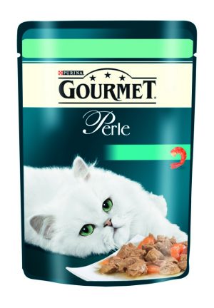 GOURMET PERLE ΜΕ ΓΛΩΣΣΑ & ΓΑΡΙΔΕΣ 85g